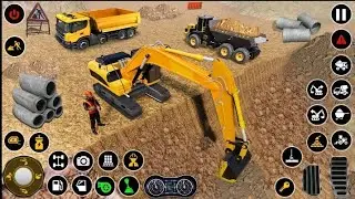 ❣️Excovater simulator 3D ❣️ Road construction Hitachi driving game 🎮 android gameplay 2025❣️