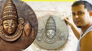 Tirupati balaji ke murti making | Tirupati balaji ke face making ideas for wall hanging