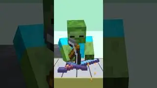 Зомби зачаровал меч! minecraft animation