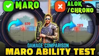 MARO ABILITY TEST | MARO VS CHRONO VS DJ ALOK DAMAGE COMPARISON WITH AWM AND ANY MORE - FREE FIRE