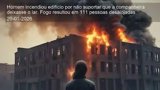 Homem incendiou edif&iacute;cio por n&atilde;o suportar que a companheira deixasse o lar. Fogo resultou em 11
