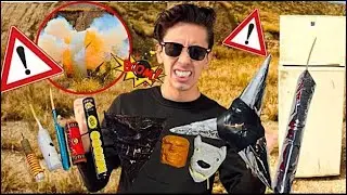 EXPLODING REFRIGERATOR WITH THE MOST DANGEROUS ROCKETS!!