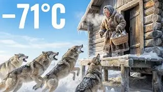 Solo Woman Survival: Fighting Wolves in a 5 Meter Stilt Cabin in Yakutia Blizzard
