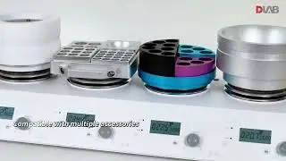 DLAB MS-H340-S4 | LCD 4-Channel Magnetic Hotplate Stirrer