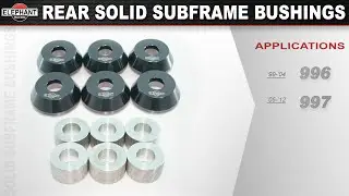 Rear Solid Subframe Bushings for Porsche 996 and 997 Elephant Racing Suspension Products