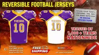 Custom Reversible Football Jerseys by Evo9x | Free Shipping + Price Match Guarantee + Custom Designs