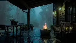 Relaxing Rain and Thunderstorm While Sleeping in a Remote Forest RV