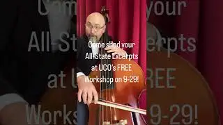 Come shed your All-State Excerpts at the @UCOedu  FREE Workshop on 9-29! #bass