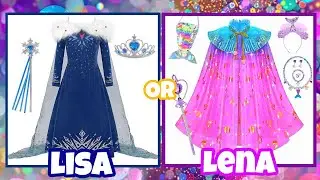 lisa or lena 😍 💕| Elsa Dress 👗|Ep 316 #cute #random #fypシ #trending #lisaorlena