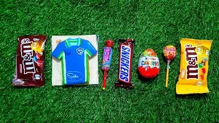 ASMR Most Popular M&M Candys / some lots of colorful rainbow lollipop candy / unpacking chocolate