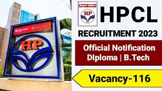 HPCL Recruitment 2023|HPCL New Vacancy 2023| HPCL Notification 2023| Hindustan Petroleum Job Vacancy