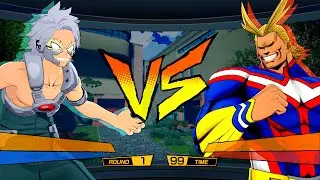 Tetsutetsu Tetsutetsu vs All Might - My Hero One's Justice 2