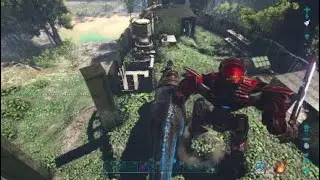 Ark | Raiding noobs with a mek and giga (Bad video warning)