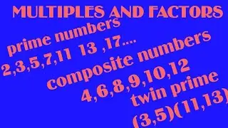 Prime numbers,Composite numbers,Twin prime,Co -Prime and Prime triplets .