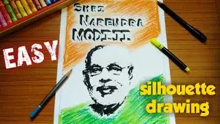 How to do silhouette drawing ?? | Silhouette tutorial | Narendra Modi drawing easy