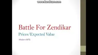Battle For Zendikar Expected Value