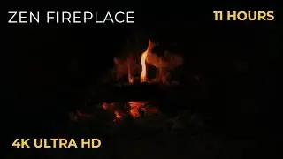 4K Cozy Fireplace (11 Hours) &ndash; Realistic Crackling Fire Sounds for Deep Sleep & Relaxation