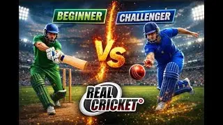 BEGINNER VS CHALLENGER | LIVE STREAM | REAL CRICKET | AAJAO RANK PUSH  | HITMANPLAYS