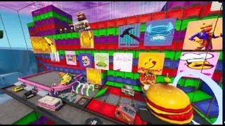 ProAki's Rainbow Run I 1,000 v-bucks prize I Fortnite Creative Deathrun