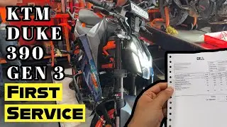 KTM Duke 390 Gen 3 1st Service | Free First Service Cost & Experience! @VaayuVlogz