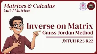 Inverse of Matrix by using Gauss Jordan Method (Elementary operations) | Vidya Sagar