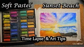 Sunset Beach Soft Pastels ❄️ Time Lapse Art Tips Painting Process