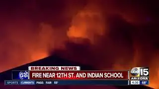 Large fire breaks out near 12th Street and Indian School Road