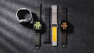 Titanium& Silicone Hybrid Band Apple Watch Ultra 3 49mm Series 11/10 46mm 45mm 44mm Magnetic Clasp