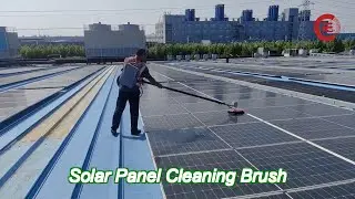 carbon fiber commercial solar cleaning anti static solar panel cleaning roller brush single disc