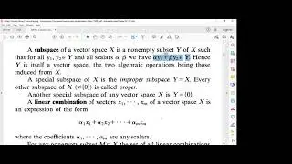 subspace in functional analysis
