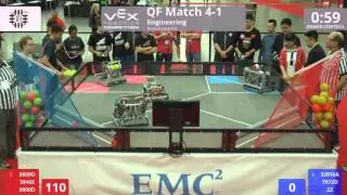 VEX Worlds 2016 - VRC HS Engineering - QF 4-1 (8059D 3946E 8000D) 260 vs 215 (32016A 7972D 2Z)