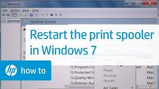 Restart the Print Spooler in Windows 7 | HP