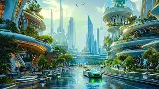 Infinite Utopian Skylines &ndash; Live Solarpunk Visions & Future Ambience