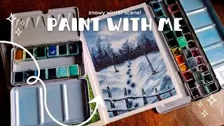 One Colour to Paint a Simple Winter Scene || Beginner Friendly Tutorial
