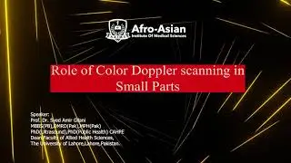ROLE OF COLOR DOPPLER SCANNING IN SMALL PARTS | @afroasianims