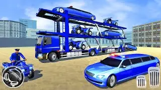 US Police Car Limo Transport - Rescue Truck Transporter Driving | Android Gameplay