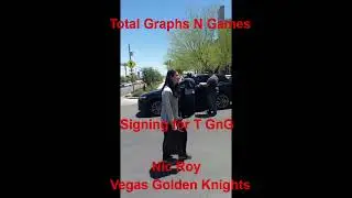 Nic Roy Signing autographs for Total Graphs n Games Vegas Golden Knights