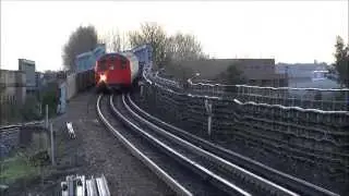(HD) London Underground Rail Adhesion Trains (Central & Metropolitan), 08/12/13.