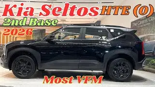 Kia Seltos 2026 HTE(O)Diesel Second Base Variant Review:Exterior & Interiors Features-On Road Price