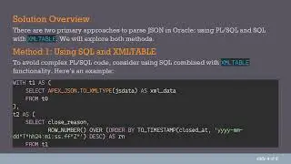 How to Parse JSON Data into APEX Collections in Oracle