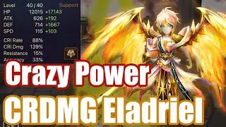 【Summoners War RTA】The Crazy Power CRDMG Eladriel, Using him as an attacker instead of as a tank...🤔
