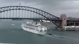 Pacific Explorer leaving Sydney Harbour on 23 September 2022