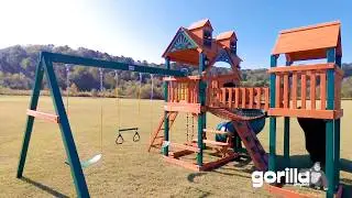 Wilderness Gym Swing Set with Bridge
