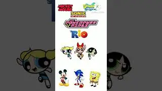 Mickey mouse Spongebob Squarepants Sonic the hedgehog the Powerpuff girls Rio trailer