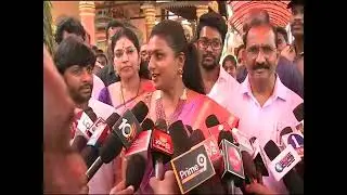AP Tourism Minister RK Roja visits Sharada Peetham and addresses media
