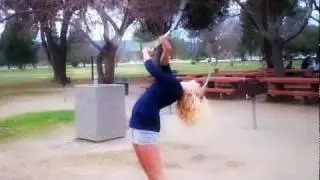 Clair Bush twin hooping at Woodley