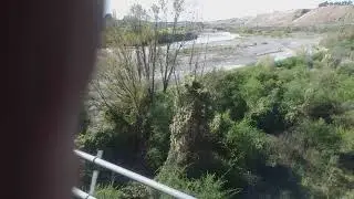 Crossing the Awatere train bridge