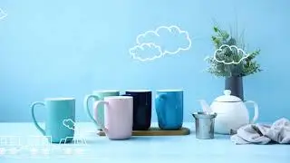 Sweese - Ceramic Tea Mug with Infuser and Lid, Single Cup Loose Tea Brewing System