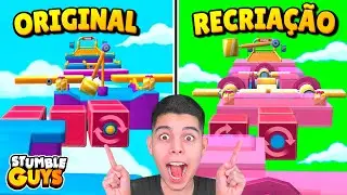 RECRIEI MAPAS NO MODO CRIATIVO DO STUMBLE GUYS!