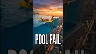 GLASS BOTTOM POOL BREAKING! 😱 Sky Pool Fail Long Way Down